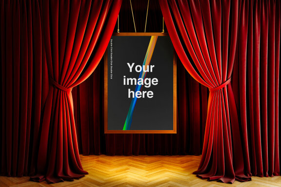 Theater Red Curtains Mockups Scenes