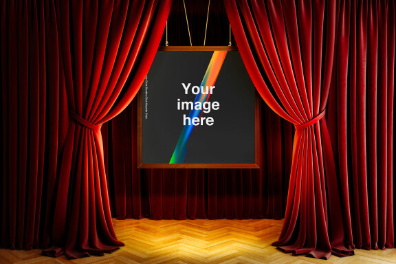 Theater Red Curtains Mockups Scenes