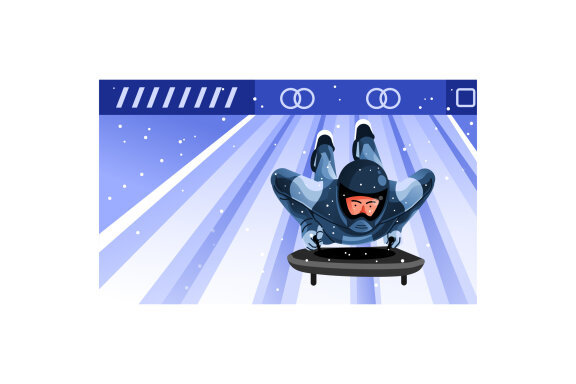 Skeleton Sport Illustration