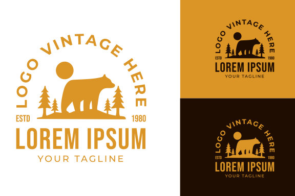 Vintage Bear Logo 