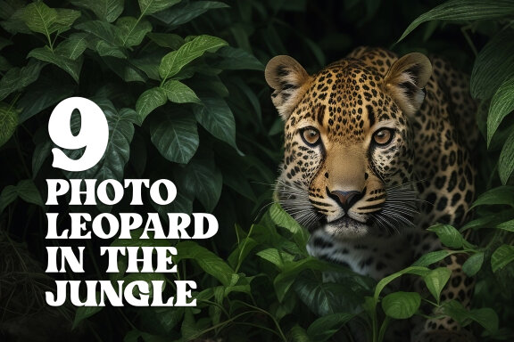 9 Leopard in the Jungle Stock Images