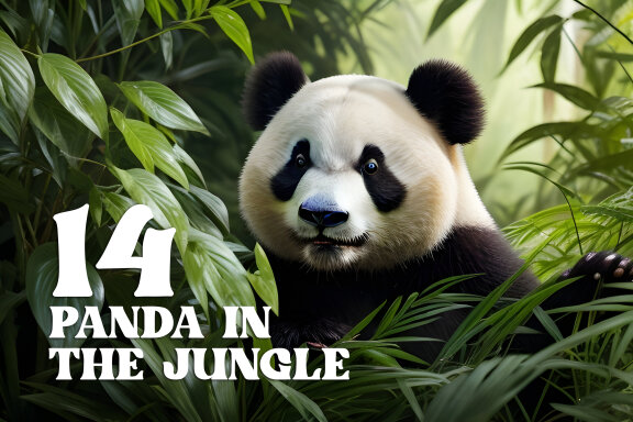 14 Panda in the Jungle Stock Images