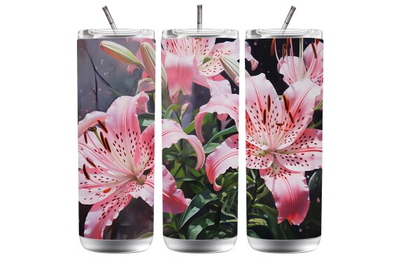 Lily tumbler sublimation designs, LIly sublimation