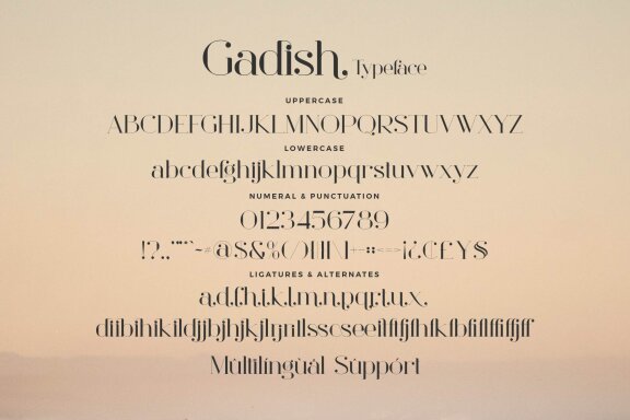 Gadish - Stylish Ligature Font