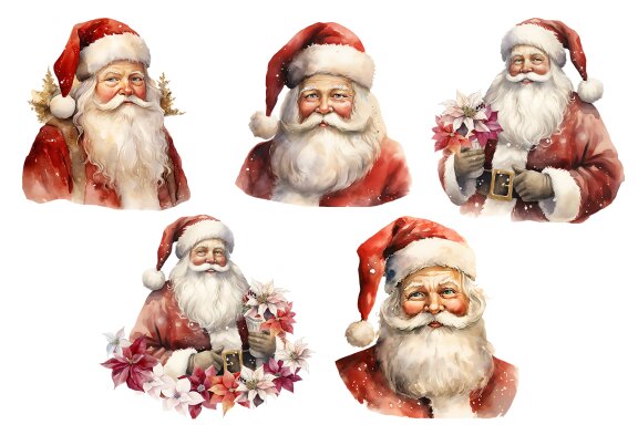 Traditional christmas clipart Santa claus. Sublimation