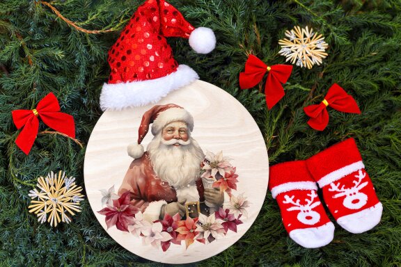 Traditional christmas clipart Santa claus. Sublimation