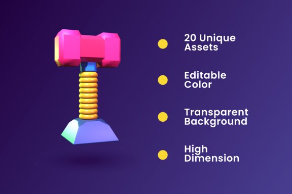 Gaming Asset 3D Icon Pack Vol 4