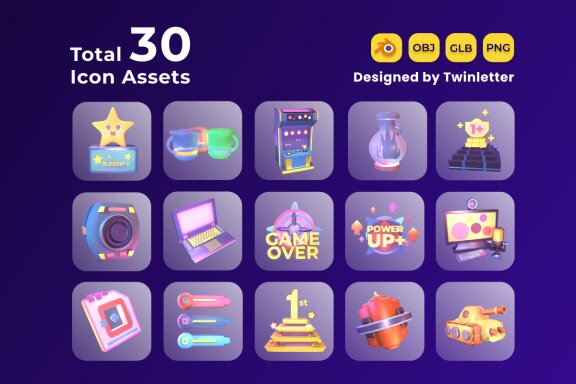Gaming Asset 3D Icon Pack Vol 5