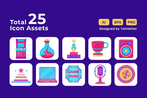 Gaming Asset 2D Icon Illustration Set Vol 1