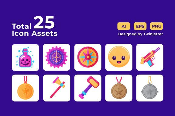 Gaming Asset 2D Icon Illustration Set Vol 2