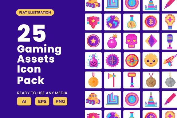 Gaming Asset 2D Icon Illustration Set Vol 2