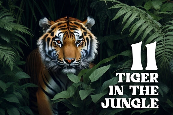 11 Tiger in The Jungle Stock Images