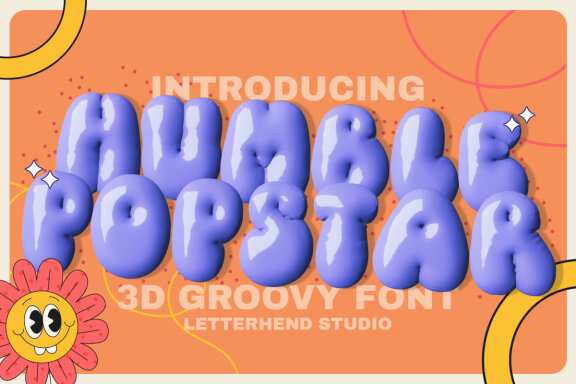 Humble Popstar - 3D Groovy Font