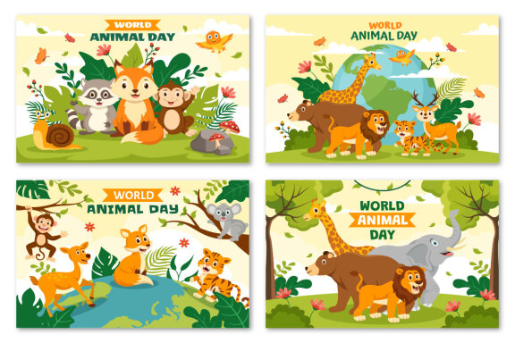 15 World Animal Day Illustration