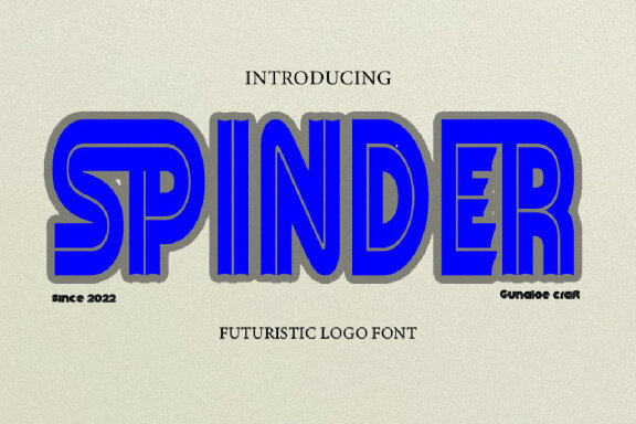 Spinder font