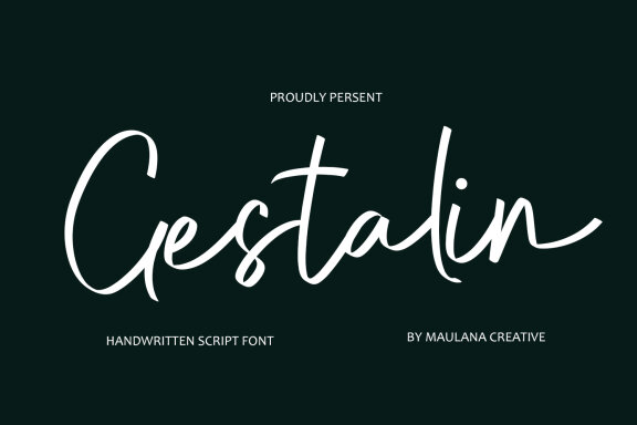 Gestalin Handwritten Script Font