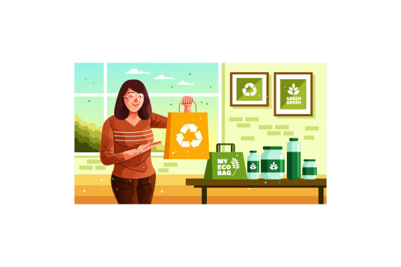 Eco Friendly Products Illustration