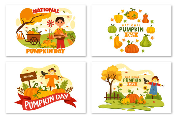 14 National Pumpkin Day Illustration