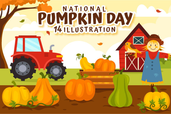 14 National Pumpkin Day Illustration