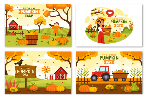 14 National Pumpkin Day Illustration