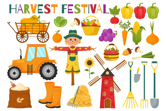 15 Happy Harvest Festival Illustration