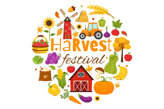 15 Happy Harvest Festival Illustration