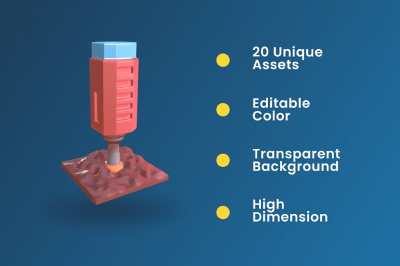 Labour Day 3D Icon Pack Vol 6