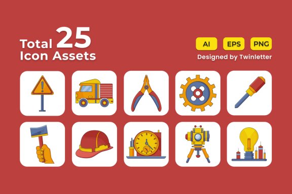 Labour Day 2D Icon Illustration Set Vol 2