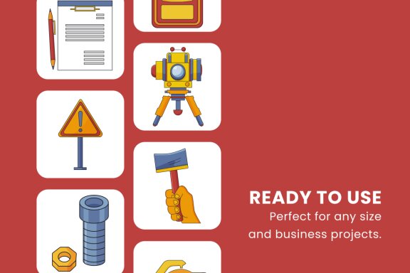Labour Day 2D Icon Illustration Set Vol 2