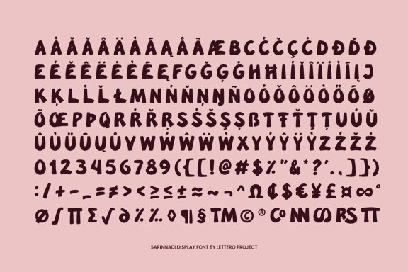 Sarinnadi Display Font