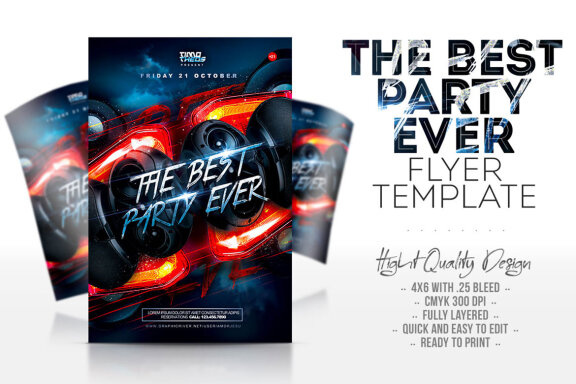 The Best Party Ever Flyer Template