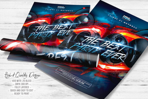 The Best Party Ever Flyer Template