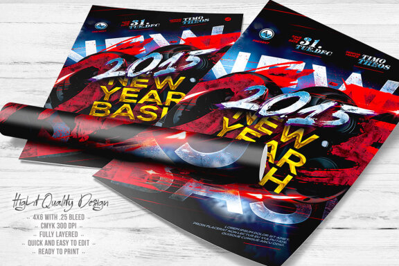 New Year Bash Flyer Template
