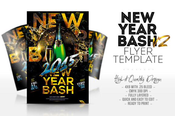 New Year Bash Flyer Template v2