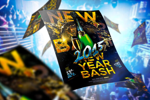 New Year Bash Flyer Template v2