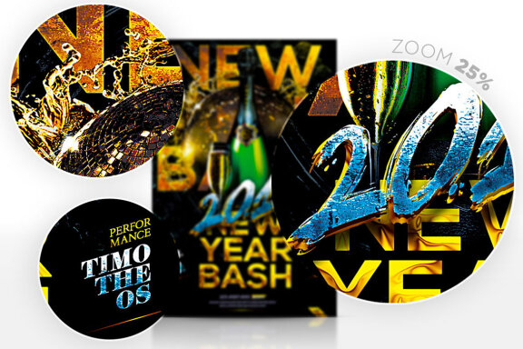New Year Bash Flyer Template v2