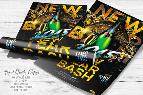 New Year Bash Flyer Template v2