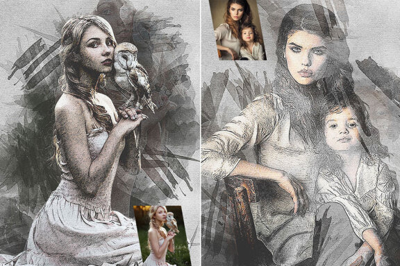 Splatter Canvas Photoshop Action