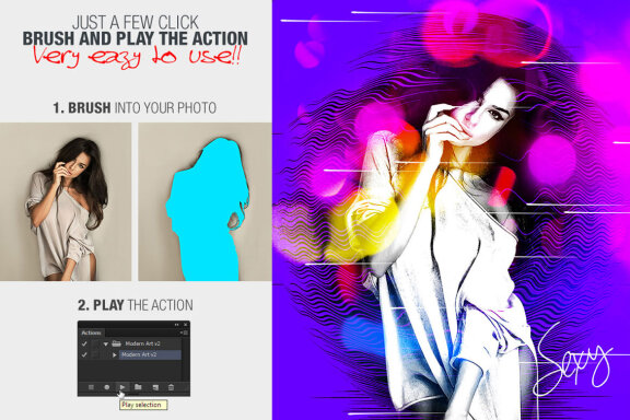 Modern Art Photoshop Action v2