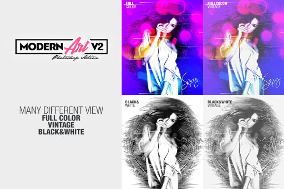 Modern Art Photoshop Action v2