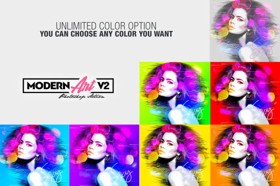 Modern Art Photoshop Action v2