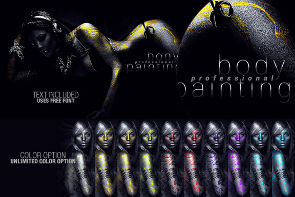 Professional Body Painting Photoshop Action