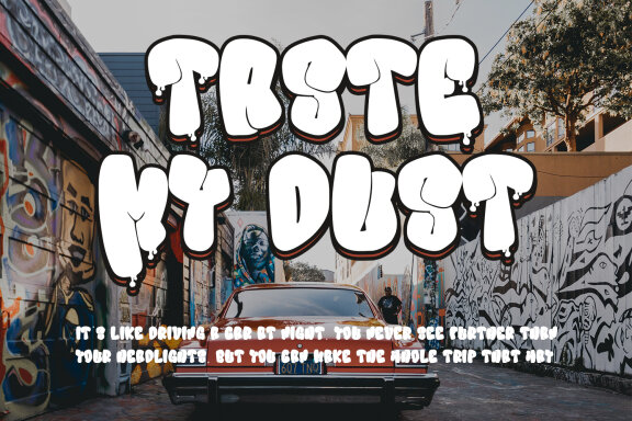 Bubble Paint Graffiti Display Font