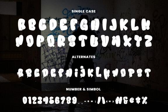 Bubble Paint Graffiti Display Font