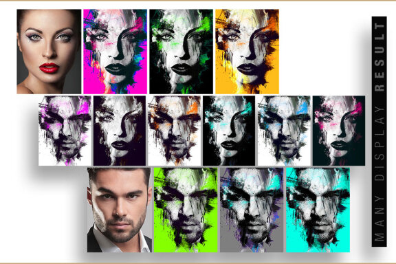 Splatter Canvas Photo Template