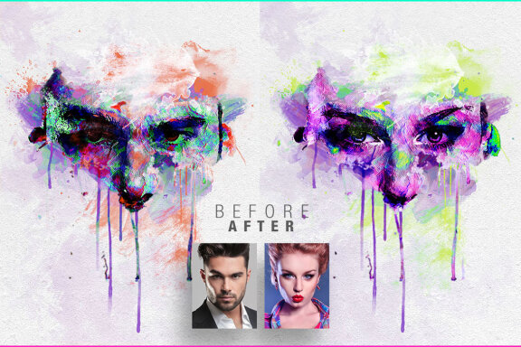 Canvas Color Paint Photo Template