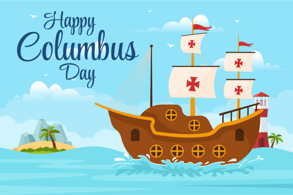 15 Happy Columbus Day Illustration