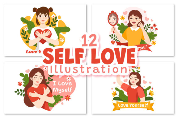 12 Women Self Love Illustration