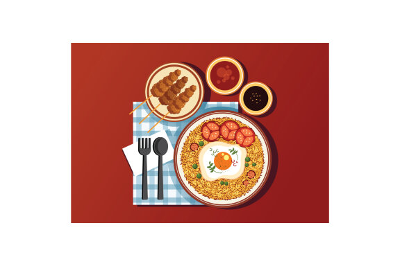 Fried Rice Illustration