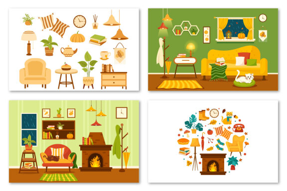 13 Autumn Home Decor Illustration